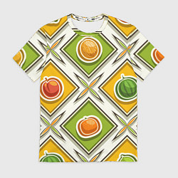 Мужская футболка Fruits and berries pattern