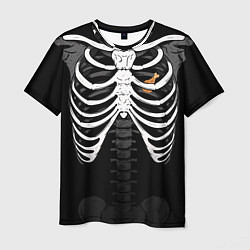 Мужская футболка Скелет: ребра и куриная ножка