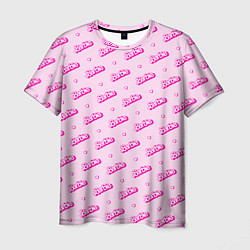 Мужская футболка Паттерн - Барби и сердечки
