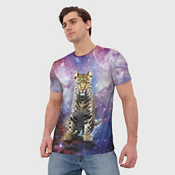 Футболка мужская Space leopard, цвет: 3D-принт — фото 2