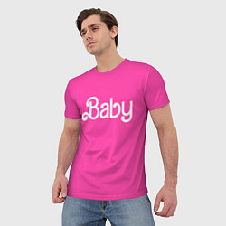 Футболка мужская Барби ребенок, цвет: 3D-принт — фото 2