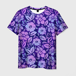 Мужская футболка Фиолетовые цветочки