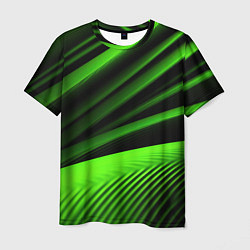 Мужская футболка Зеленый яркая текстура