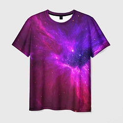 Мужская футболка Бескрайнее космическое пространство - галактика