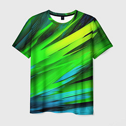 Мужская футболка Green abstract