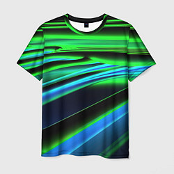 Мужская футболка Green geometry abstract