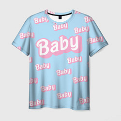 Футболка мужская Baby - Barbie style: blue pattern, цвет: 3D-принт