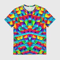 Футболка мужская Абстрактный зеркальный паттерн, цвет: 3D-принт