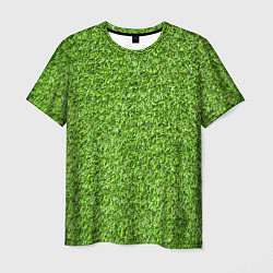 Футболка мужская Зелёный газон, цвет: 3D-принт
