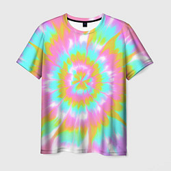 Мужская футболка Tie-Dye кислотный в стиле барби