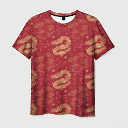 Мужская футболка The chinese dragon pattern
