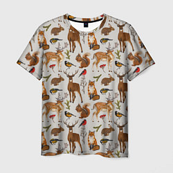 Мужская футболка Лесные животные