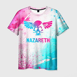 Футболка мужская Nazareth neon gradient style, цвет: 3D-принт