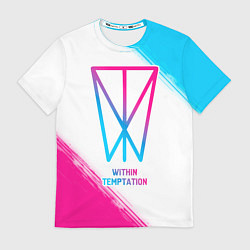 Футболка мужская Within Temptation neon gradient style, цвет: 3D-принт