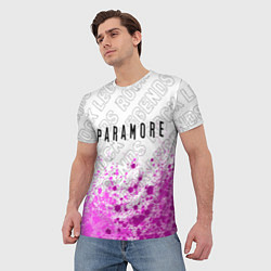 Футболка мужская Paramore rock legends: символ сверху, цвет: 3D-принт — фото 2