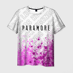 Футболка мужская Paramore rock legends: символ сверху, цвет: 3D-принт