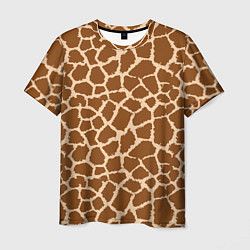 Мужская футболка Кожа жирафа - giraffe