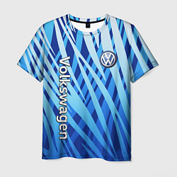 Футболка мужская Volkswagen - синий камуфляж, цвет: 3D-принт