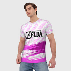 Футболка мужская Zelda pro gaming: символ сверху, цвет: 3D-принт — фото 2