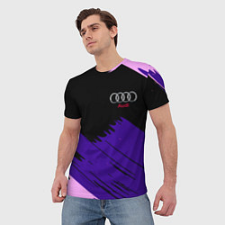 Футболка мужская Audi stripes, цвет: 3D-принт — фото 2