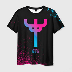 Мужская футболка Judas Priest - neon gradient