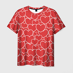 Мужская футболка Сердечки любви