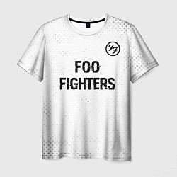 Футболка мужская Foo Fighters glitch на светлом фоне посередине, цвет: 3D-принт