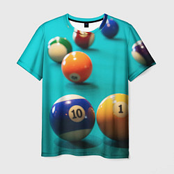 Футболка мужская Бильярдные шары, цвет: 3D-принт