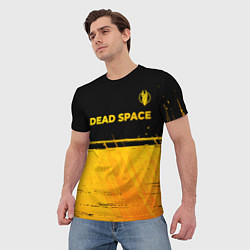 Футболка мужская Dead Space - gold gradient посередине, цвет: 3D-принт — фото 2