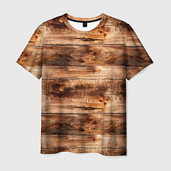 Мужская футболка Старая деревянная обшивка