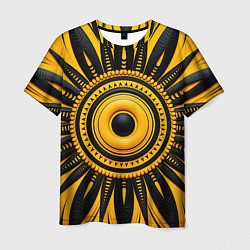 Мужская футболка Желто-черный узор в африканском стиле