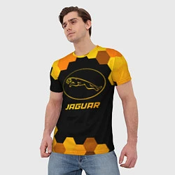 Футболка мужская Jaguar - gold gradient, цвет: 3D-принт — фото 2