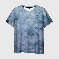 Мужская футболка Абстракция - сине-серая грусть