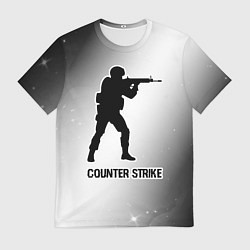 Мужская футболка Counter Strike glitch на светлом фоне