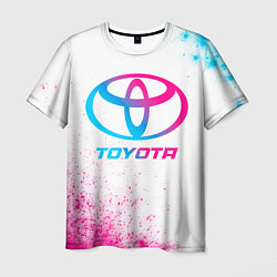 Мужская футболка Toyota neon gradient style