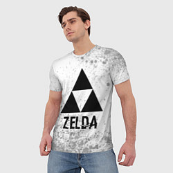 Футболка мужская Zelda glitch на светлом фоне, цвет: 3D-принт — фото 2