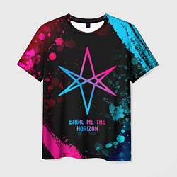 Футболка мужская Bring Me the Horizon - neon gradient, цвет: 3D-принт