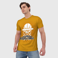 Футболка мужская Basketball - кольцо и мяч, цвет: 3D-принт — фото 2