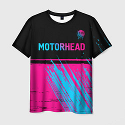 Мужская футболка Motorhead - neon gradient посередине