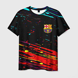 Футболка мужская Barcelona краски, цвет: 3D-принт
