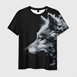 Мужская футболка Дымный волк