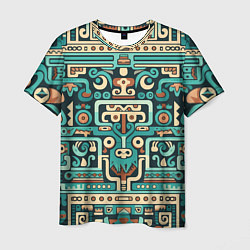 Мужская футболка Абстрактный паттерн в ацтекском стиле