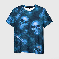 Мужская футболка Синие черепа и кости