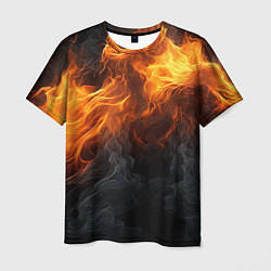 Мужская футболка Огонь и дым