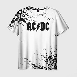 Футболка мужская ACDC rock collection краски черепа, цвет: 3D-принт