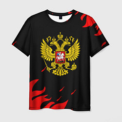 Футболка мужская Герф россия красный огонь, цвет: 3D-принт