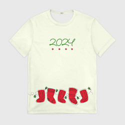 Мужская футболка Рождественские носки