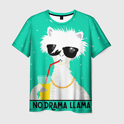 Мужская футболка Лама no drama llama