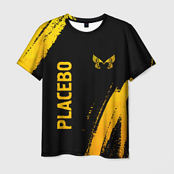 Мужская футболка Placebo - gold gradient вертикально