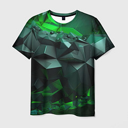 Мужская футболка Зеленый океан абстракции